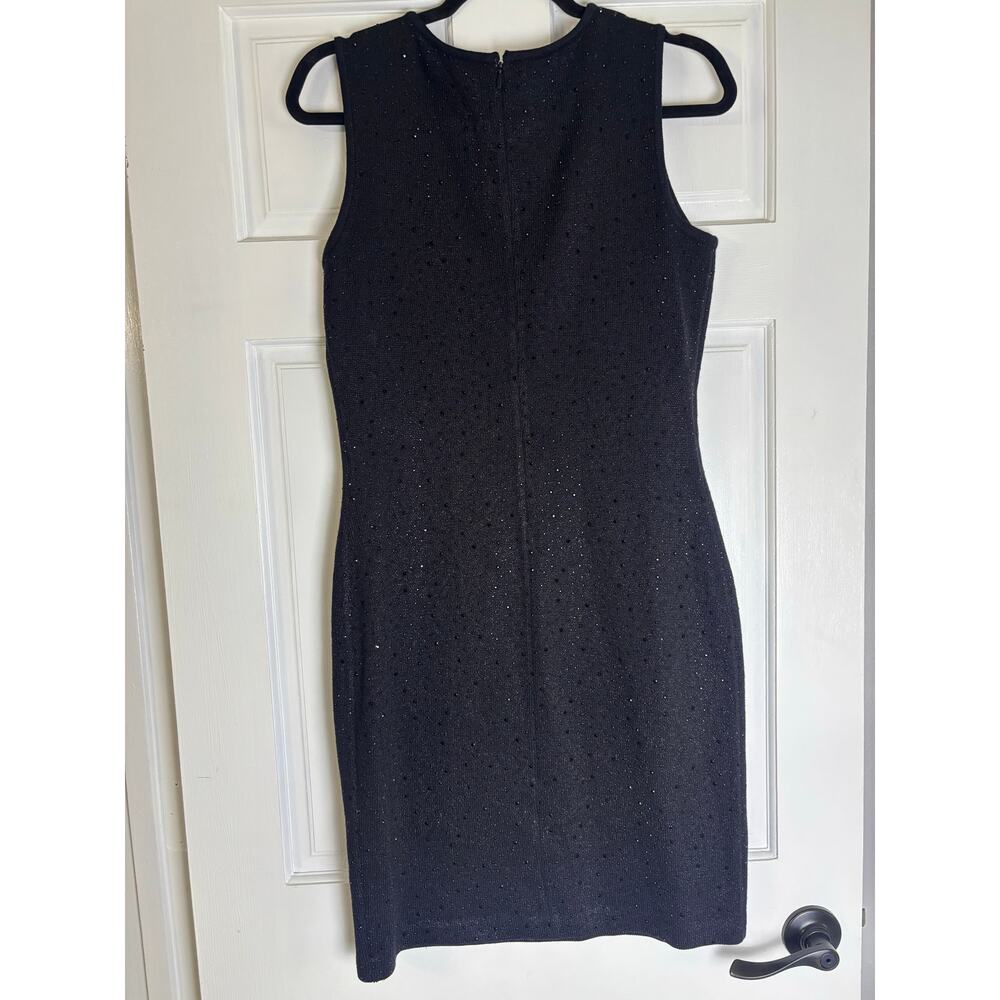 St. John Dress & Jacket Set Sz 6 Black Embellished Knit Evening Outfit - Picture 6 of 16